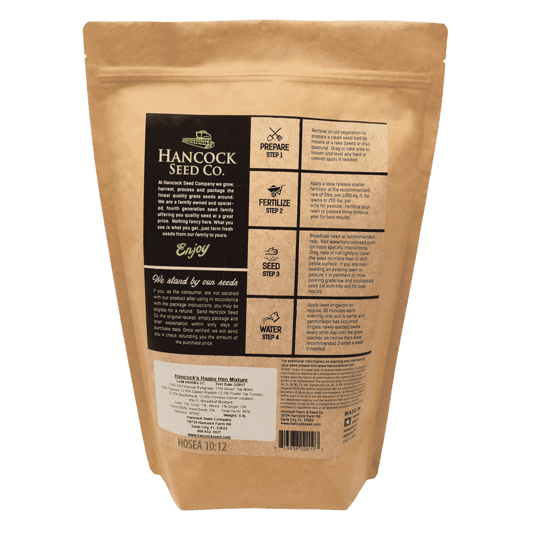 Hancock's Happy Hen Forage Seed Mix