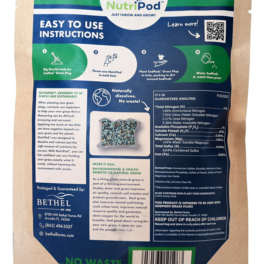 NutriPod Lawn Plugs Fertilizer