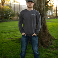 Hancock Original Charcoal Grey with White Long Sleeve T-Shirt